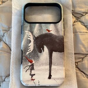 Artistic Phone Case with Moose Design